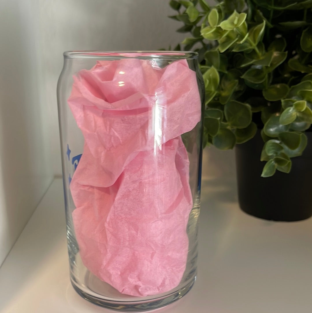 Cup of Happy 16 Oz Glass Can- Ready to ship