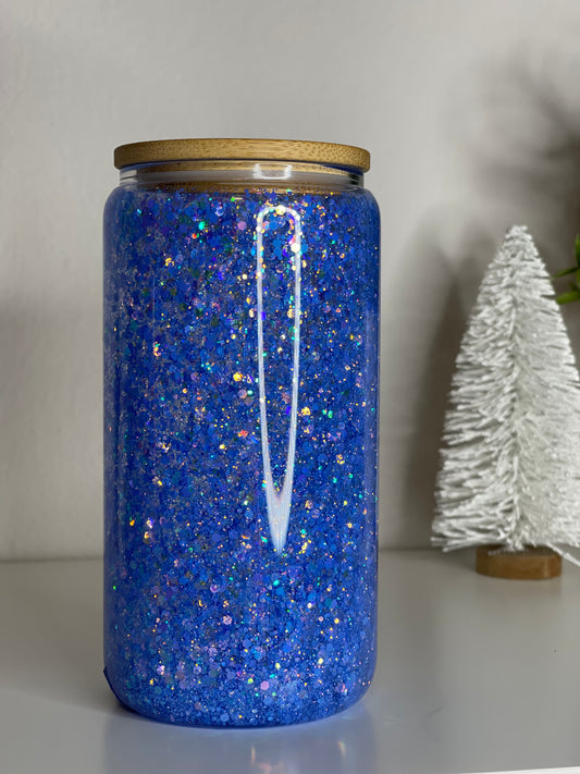 12 Oz Snow Globe Glass Can
