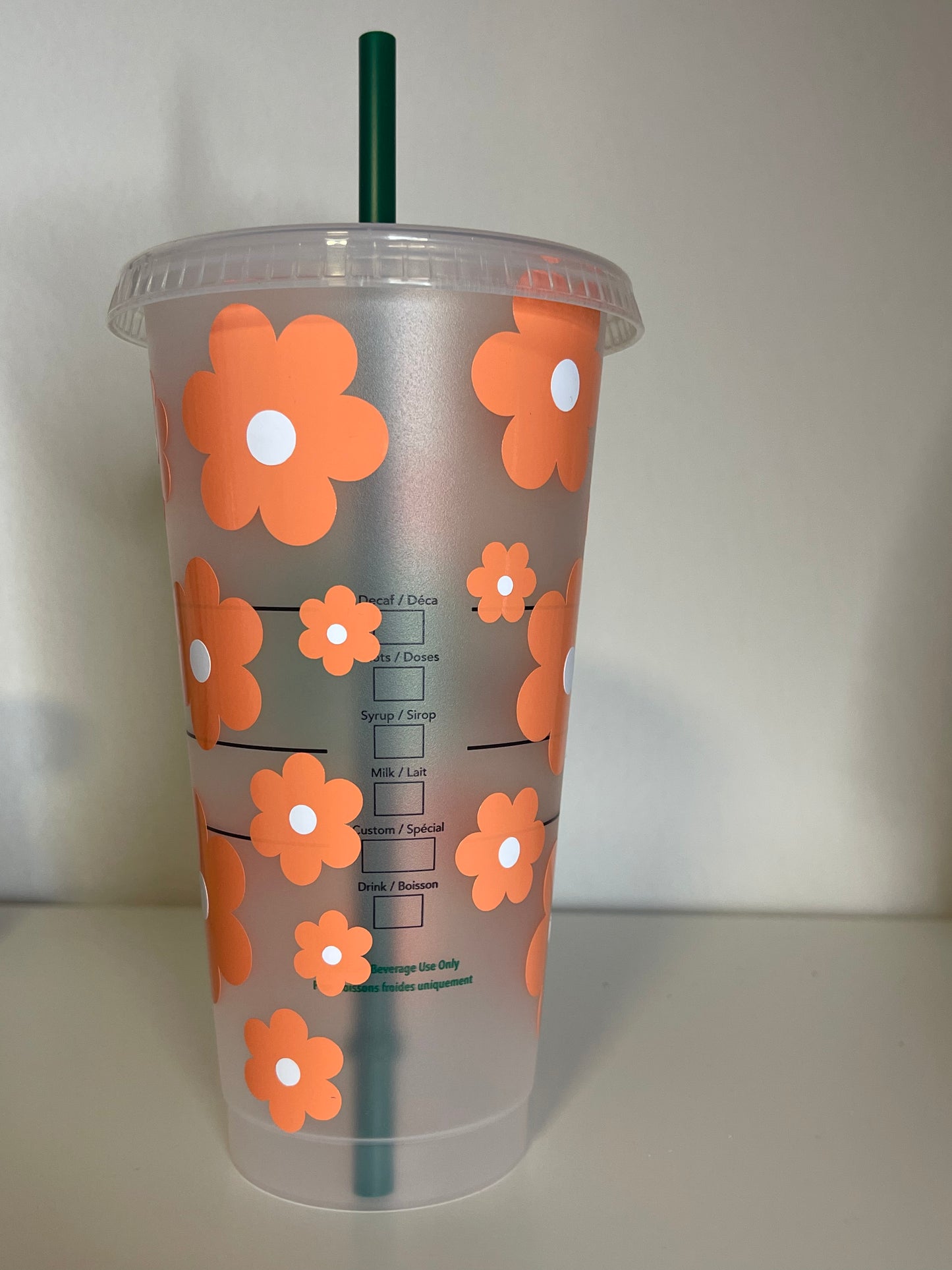 24 Oz Flower Cold Cup