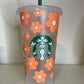 24 Oz Flower Cold Cup