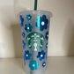 24 Oz Flower Cold cup