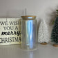 16 Oz Glass Can Iridescent Blue