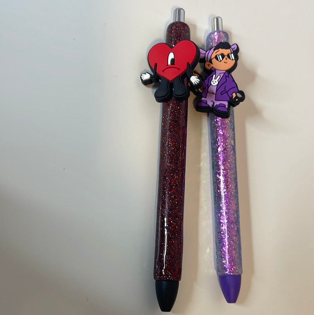 Glitter Pen With Charm
