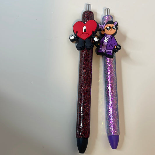 Glitter Pen With Charm