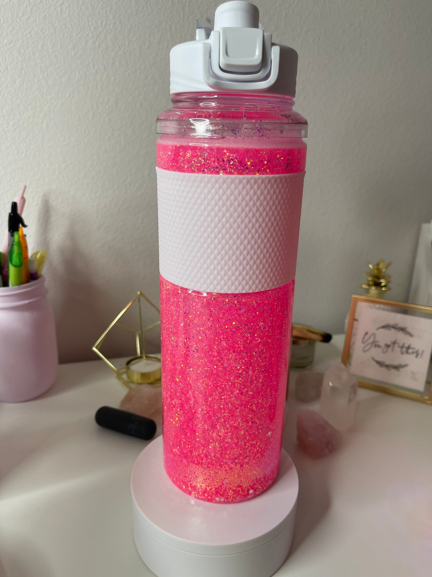 32 Oz Snow Globe Water Bottle