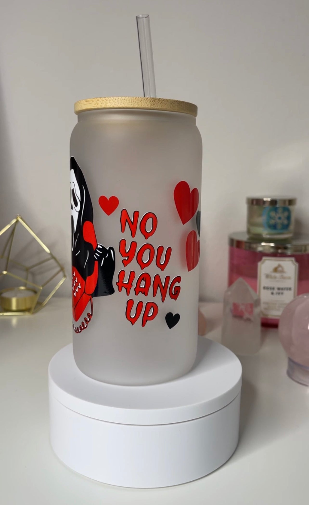 Scream Glass Can Cup 16 Oz- Ready To Ship
