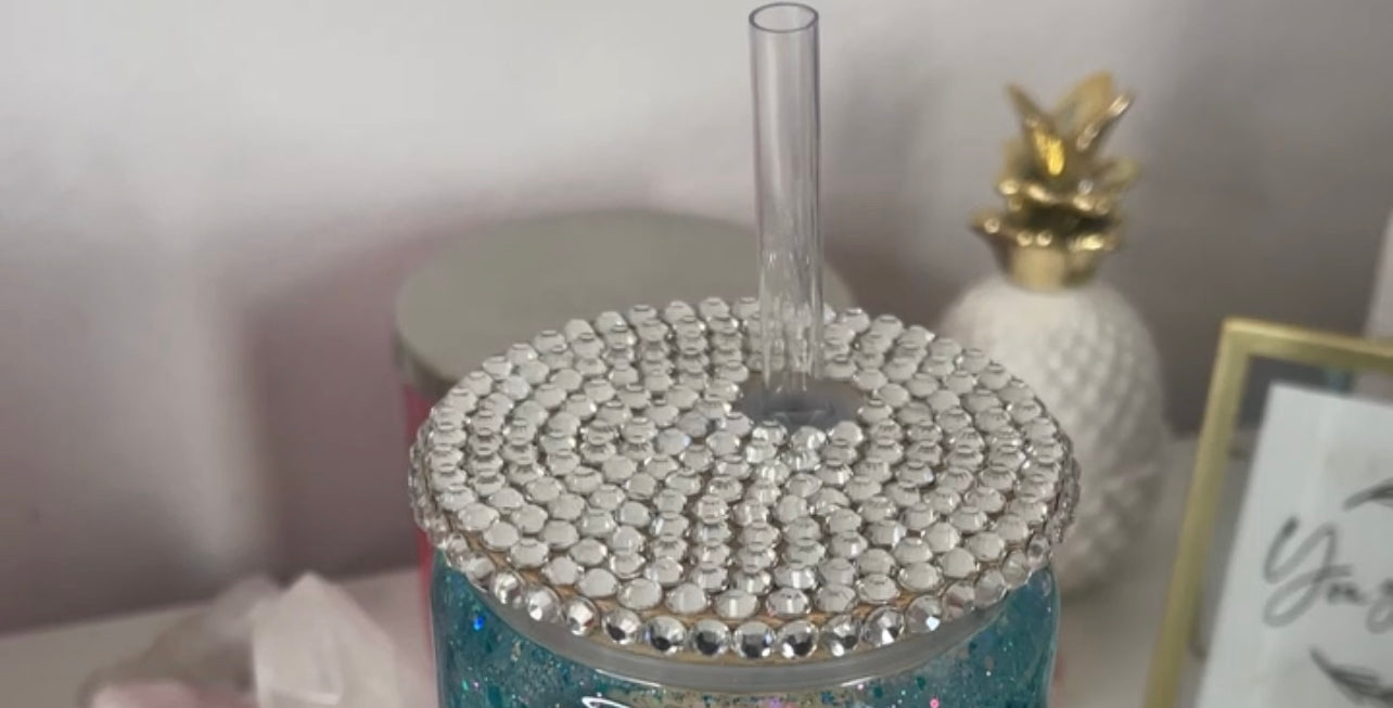 Bling Lid For Snow Globe Glass Can