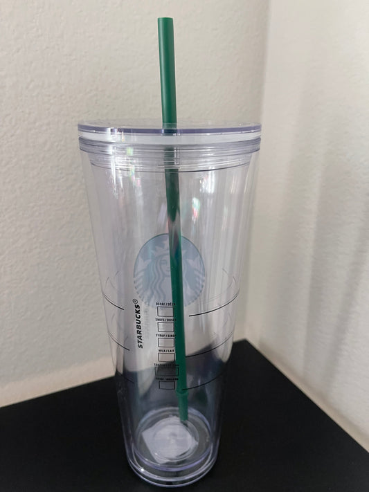 24 Oz Snow Globe Glitter Tumbler