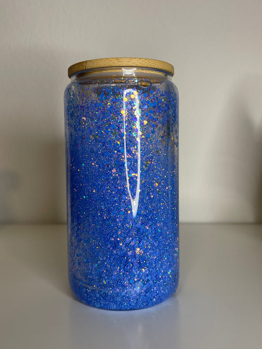 12 Oz Snow Globe Glass Can