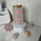 16 Oz Frosted Glass Can Cup- Flower Design- Ready to ship