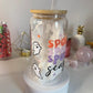 16 Oz Spooky Season Glass Can Cup- Ready To Ship