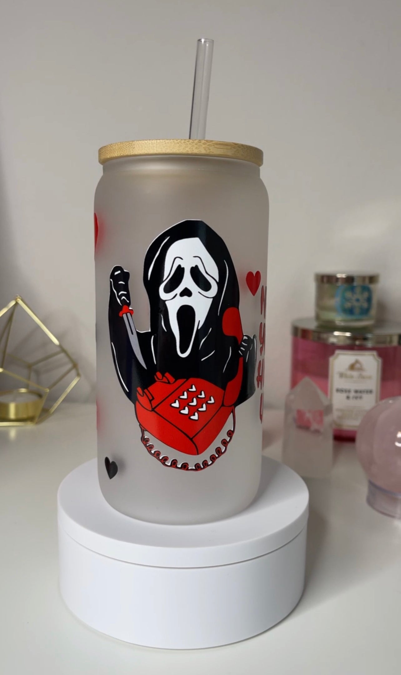Scream Glass Can Cup 16 Oz- Ready To Ship