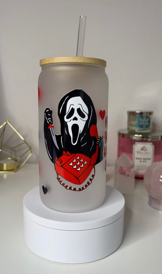 Scream Glass Can Cup 16 Oz- Ready To Ship