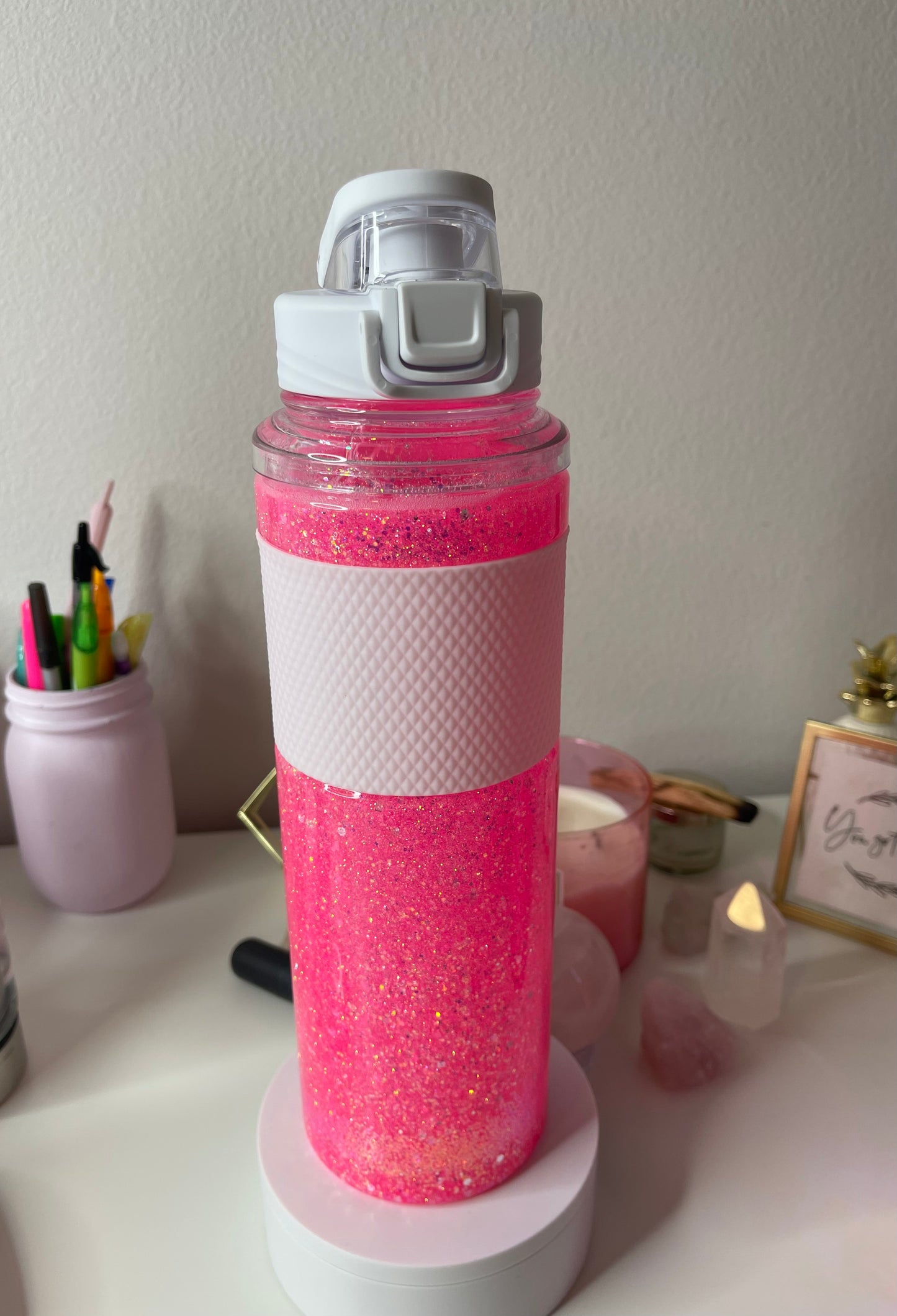 32 Oz Snow Globe Water Bottle